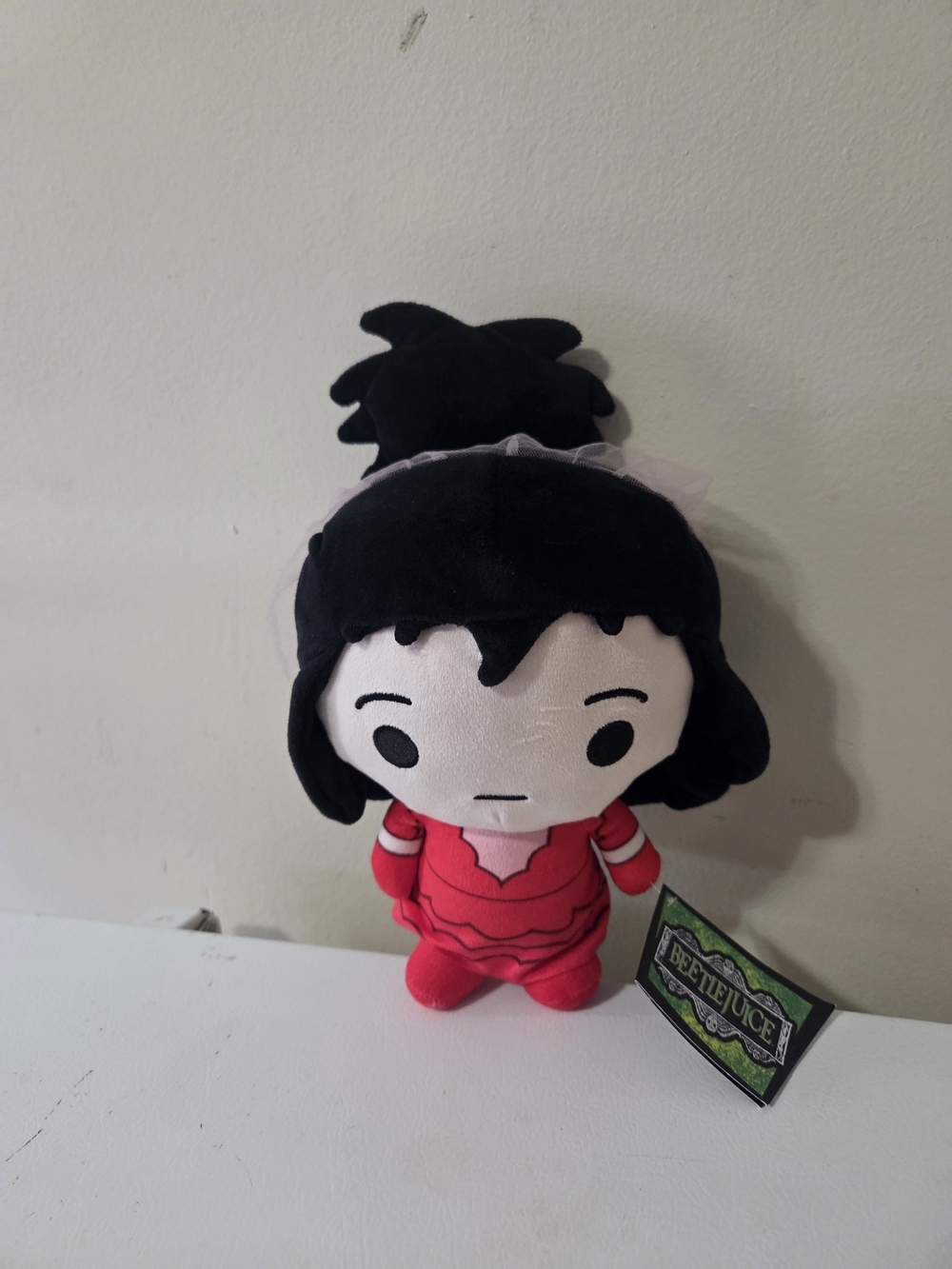 Beetlejuice Lydia Deetz Red Dress Pink Veil 10" Plush Doll Toy Factory w/ Tags